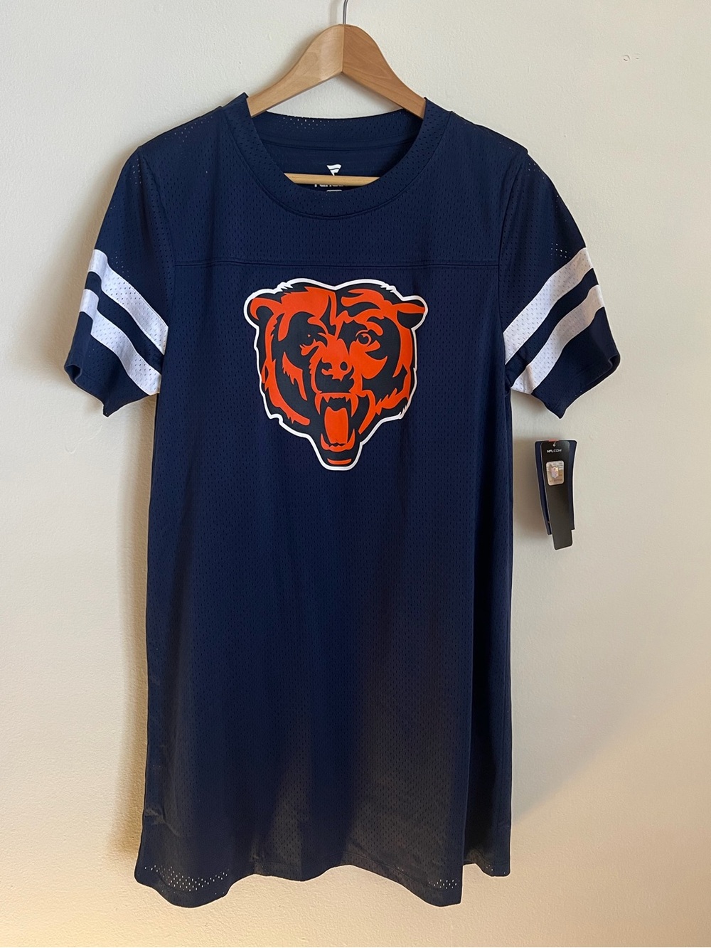 NFL Fanatics Navy Bears Mesh Jersey with Orange Bear Logo
